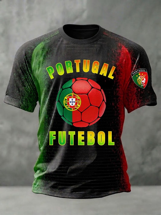 Men's Portuguese Football Printed T-shirt