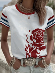Women's England Rugby Lover Printed short-sleeved T-shirt