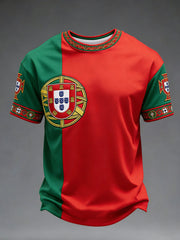 Men's Portuguese Football Printed T-shirt