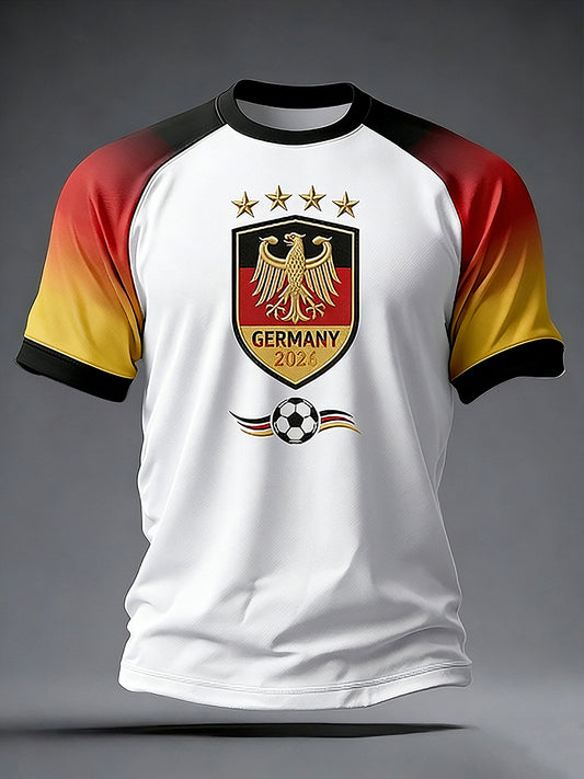 Men's German Football Fan Short Sleeves T-shirt