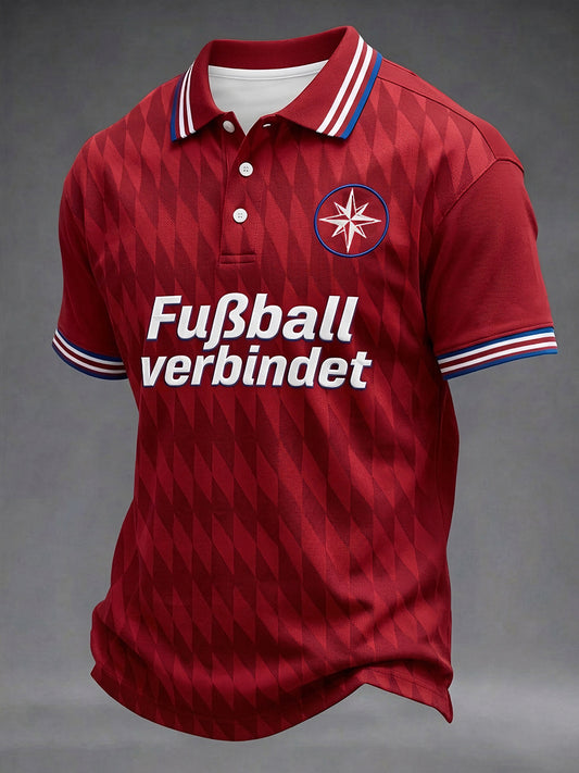 Men's German Football Fan Print Shirt