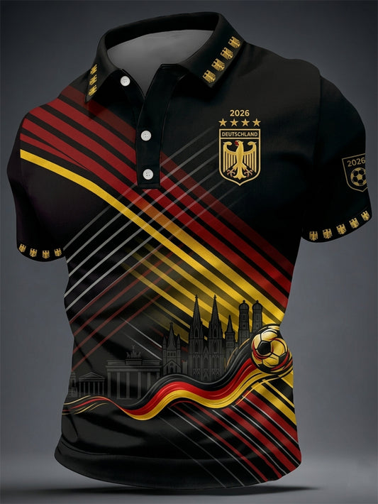 Men's German Football Fan Short Sleeves Shirt