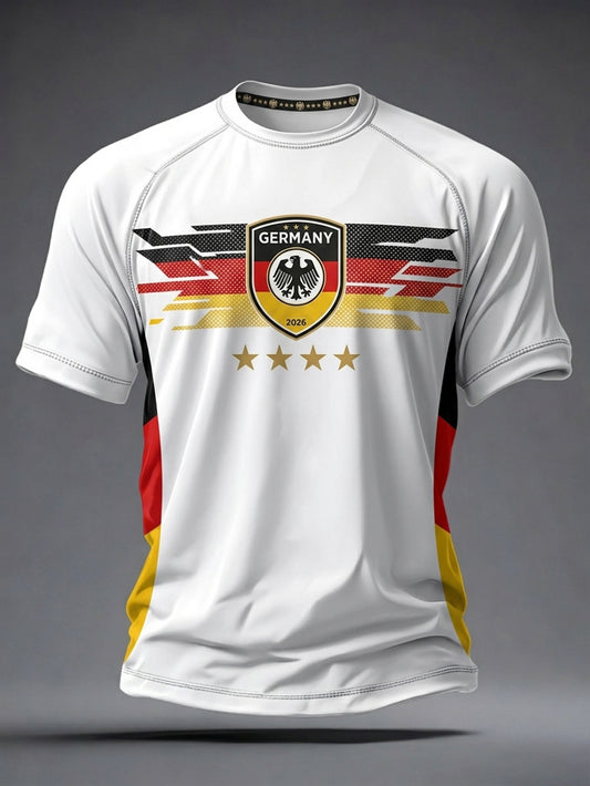 Men's German Football Fan Short Sleeves T-shirt