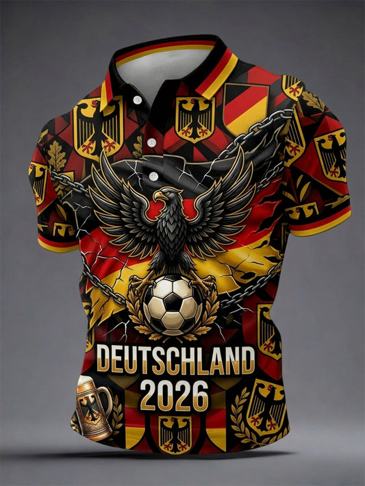 Men's Germany Football Lover Short Sleeves Shirt