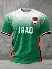 Men's Iraqi Football Print Casual T-shirt