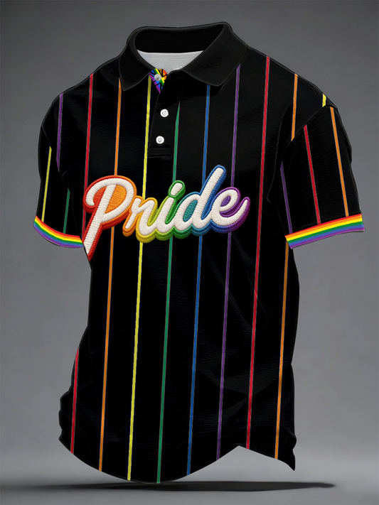 Men's UK Rainbow Month polo shirt