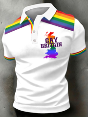 Men's UK Rainbow Month polo shirt