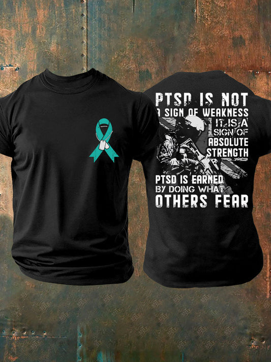 Men's PTSD Awareness Veteran T-shirt