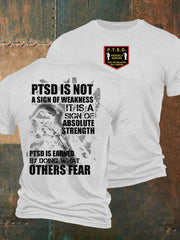 Men's PTSD Awareness Veteran Printed T-Shirt