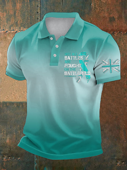 Men's PTSD Awareness Veteran Printed Casual Tops