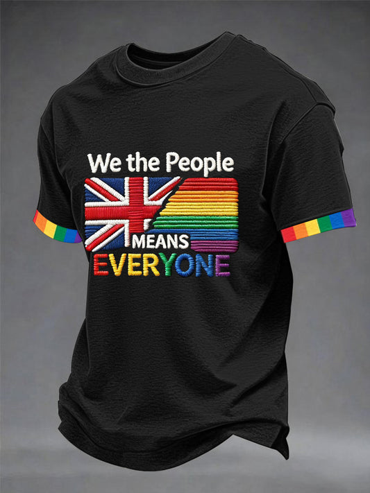 Men's 'We The People Means Everyone' Printed Short Sleeve T-Shirt