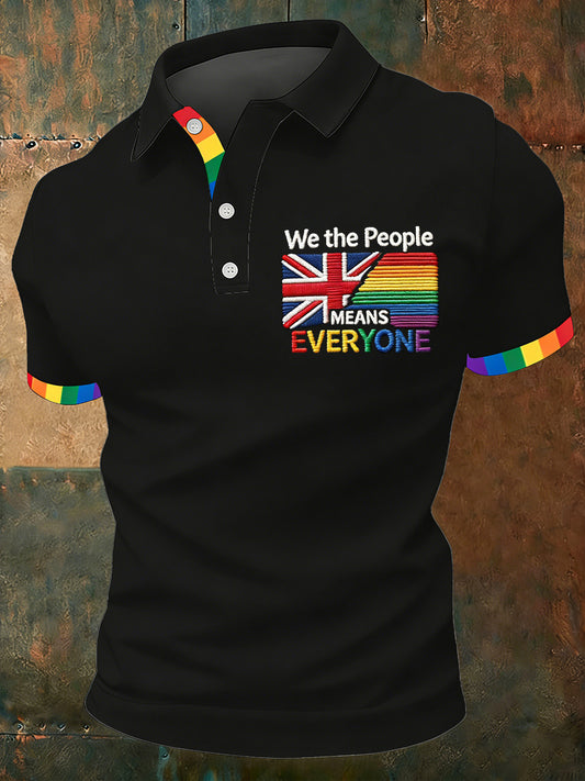 Men's 'We The People Means Everyone' Printed Short Sleeve Top