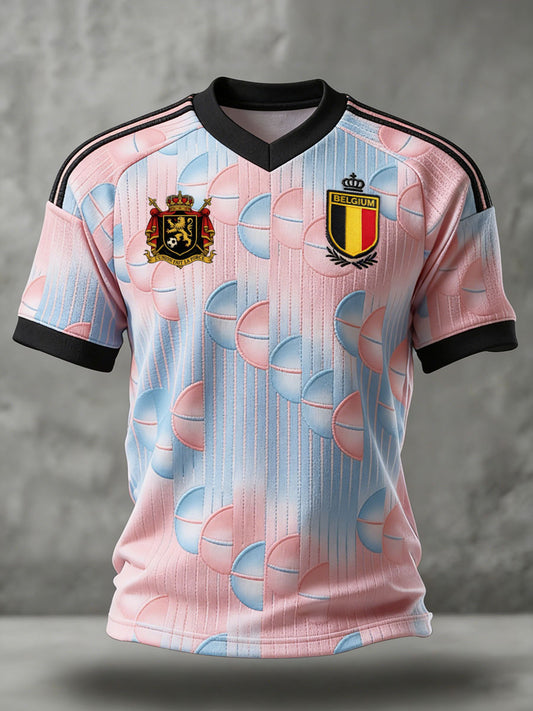 Men's Belguim Football Lover Printed T-shirt