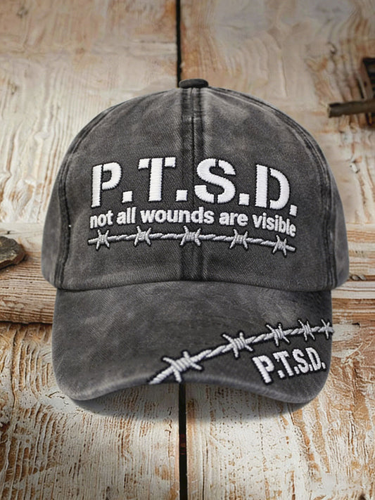 Unisex PTSD Awareness Veteran Printed Hat