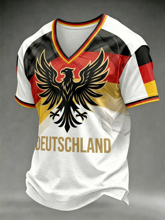 Men's German Football Lover Print T-Shirt
