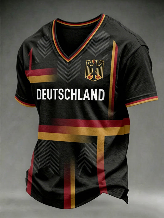 Men's German Football Lover Print T-Shirt