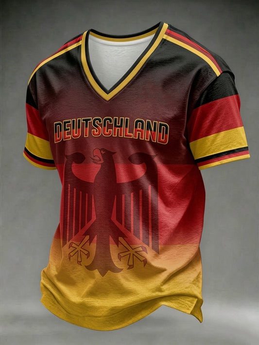 Men's German Football Lover Print T-Shirt
