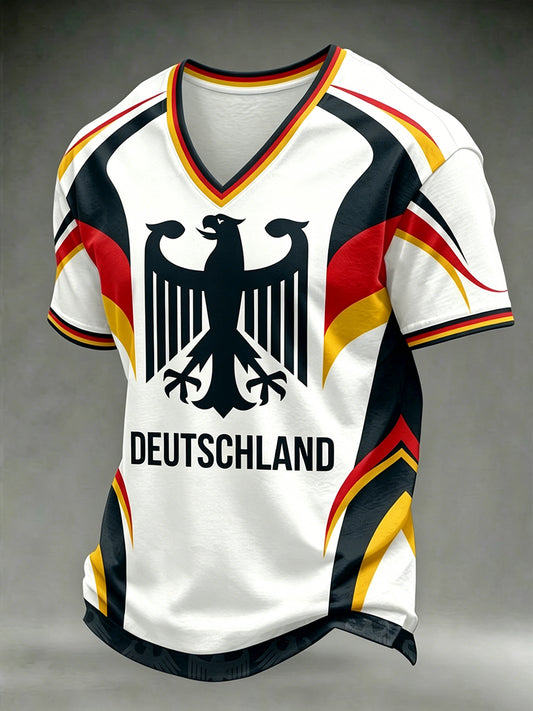 Men's German Football Lover Print T-Shirt