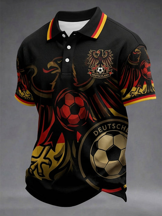 Men's German Football Lover Print Shirt