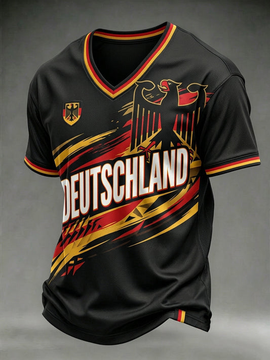 Men's German Football Lover Print T-Shirt