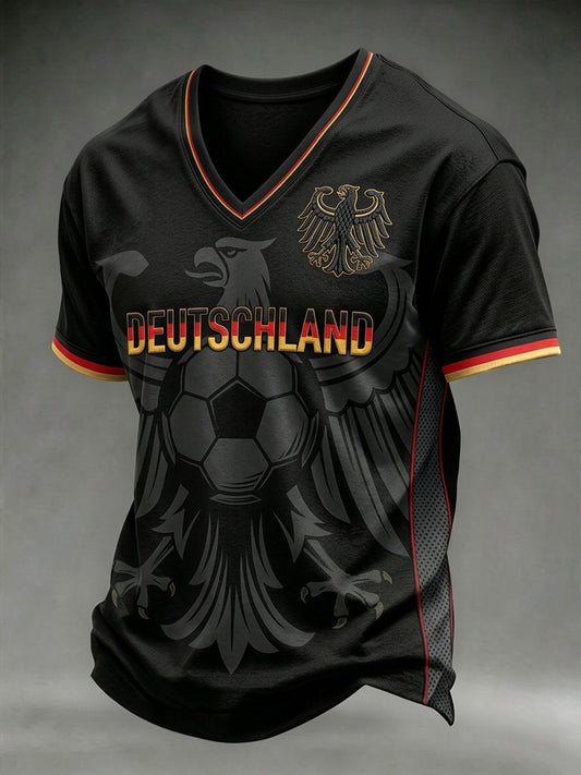 Men's German Football Lover Print T-Shirt