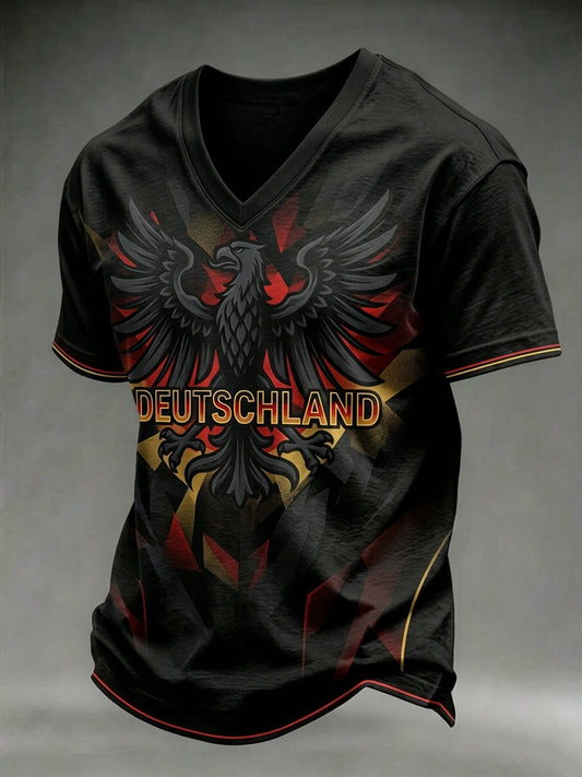 Men's German Football Lover Print T-Shirt