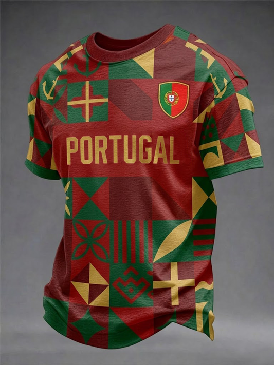 Men's Portugal Football Short Sleeves T-shirt