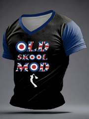 Men's UK Mods Music Lover V-neck T-shirt