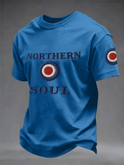 Men's UK Music Northern Soul Lover imitation cotton short-sleeved T-shirt