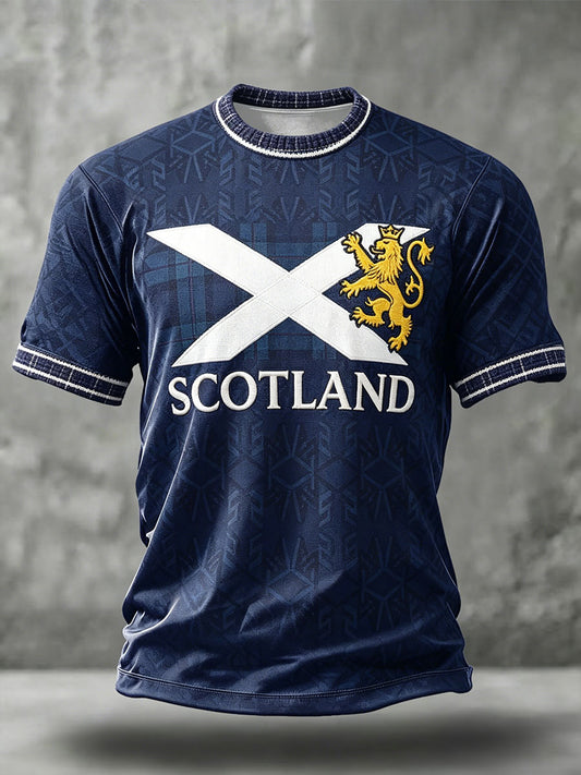 Men's Scotland Football Lover Printed T-shirt