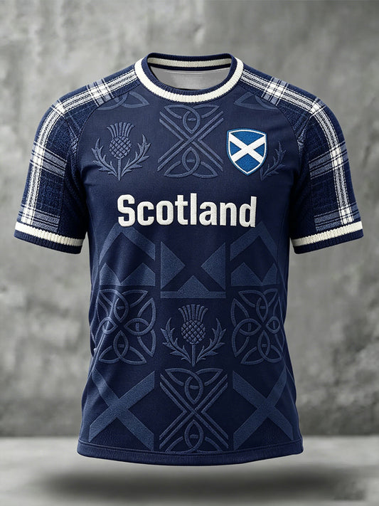 Men's Scotland Football Lover Printed T-shirt