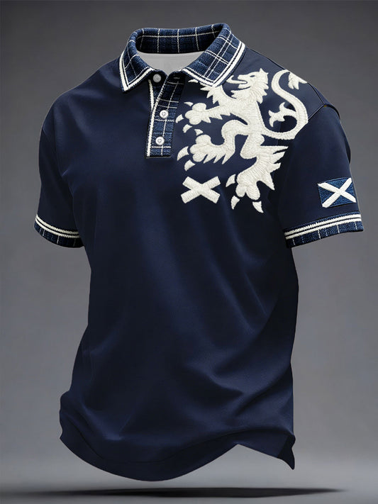 Men's Scotland Football Lover Printed Casual Tops