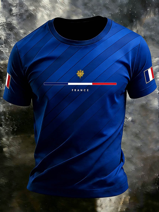 Men's France Short Sleeves T-shirt
