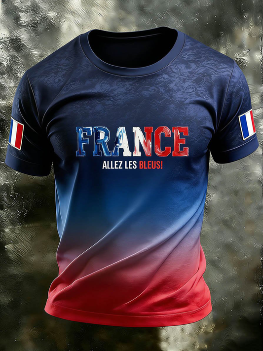 Men's France Short Sleeves T-shirt