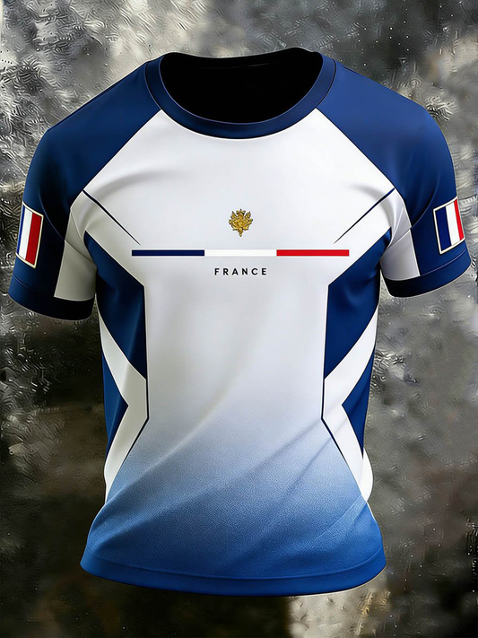 Men's France Short Sleeves T-shirt