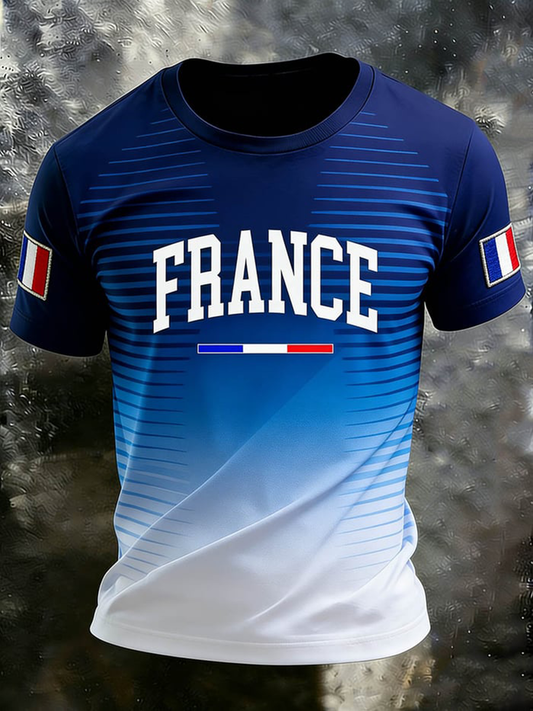 Men's France Short Sleeves T-shirt