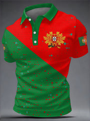 Men's Portuguese Football Print Casual Top
