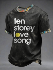 Men's Lemon Roses Music Lover Printed short sleeves t-shirt