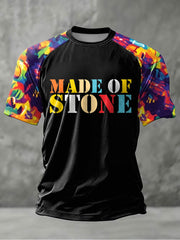 Men's Lemon Roses Music Lover Printed short sleeve t-shirt