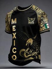 Men's Mexico Football Lover Printed T-shirt