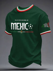 Men's Mexico Football Lover Printed T-shirt