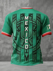 Men's Mexico Football Lover Printed T-shirt