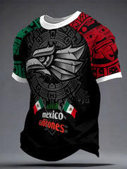 Men's Mexico Football Lover Printed T-shirt