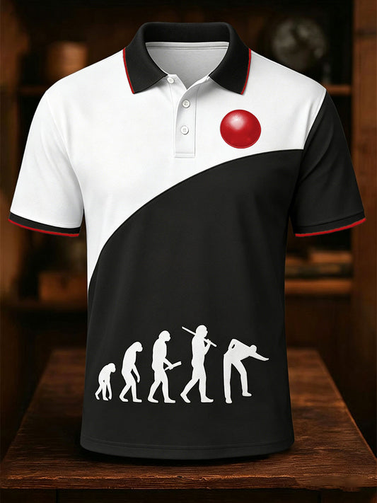 Men's Snooker Lover Printed CasualTops