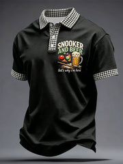 Men's Snooker Lover Printed CasualTops