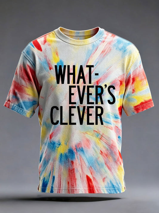 Men's Whatever's Clever Music Lover Printed T-shirt