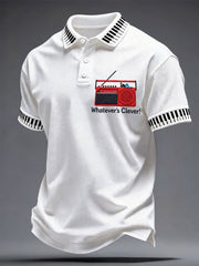 Men's Whatever's Clever Music Lover Printed Casual Tops