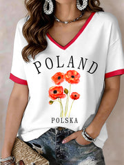 Women's Polska V-Neck T-Shirt