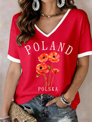 Women's Polska V-Neck T-Shirt
