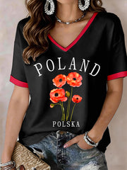 Women's Polska V-Neck T-Shirt
